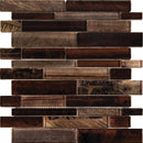 Artista interlocking 11.81x11.81 glass mesh mounted mosaic wall tile SMOT-GLSIL-ARTISTA8MM product shot single tile top view