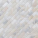 Athena gold 2x4 honed and beveled marble mesh mounted mosaic tile SMOT-ATHGOL-2X4HB product shot angle view