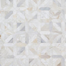Athena gold geometrica 12x12 honed marble mesh mounted mosaic tile SMOT-ATHGOL-GEOH product shot angle view