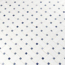 Azula basket weave 12X12 polished marble mesh mounted mosaic tile SMOT-AZULA-BWP product shot multiple tiles angle view