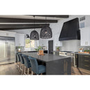 Azula floret 12X12 polished marble mesh mounted mosaic tile SMOT-AZULA-FLORP product shot kitchen view