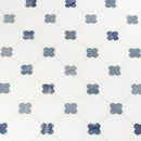 Azula floret 12X12 polished marble mesh mounted mosaic tile SMOT-AZULA-FLORP product shot multiple tiles angle view