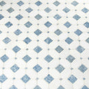 Azula hatchwork 12X12 polished marble mesh mounted mosaic tile SMOT-AZULA-HATHWRKP product shot multiple tiles angle view