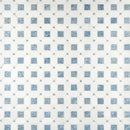 Azula hatchwork 12X12 polished marble mesh mounted mosaic tile SMOT-AZULA-HATHWRKP product shot multiple tiles top view