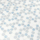 Azula hexagon 11.61X11.81 polished marble mesh mounted mosaic tile SMOT-AZULA-1HEXP product shot multiple tiles angle view