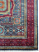 Hand-Knotted Mamluk Wool Rug – 8'4" x 9'9" – Intricate Geometric Masterpiece