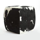Modern Hide Square Pouf