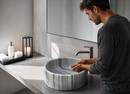 Gray Marmara Cylinder Sink 15.9"