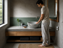 Light Beige Deep Vessel Sink