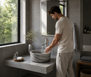 Gray Marmara Cylinder Sink 16.5"