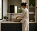 Mocha Travertine Vessel Sink