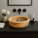 Honey Onyx Vessel Sink 16.1"