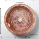 Red Travertine Vessel Sink