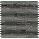 Basalt blue bamboo 12X12 honed mesh mounted mosaic tile SMOT-BSLTB-BMP10MM product shot multiple tiles close up view