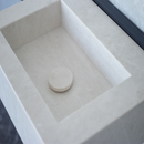 HANDCRAFTED LIGHT PEARL CUSTOM MARBLE SINK (NS-036)