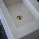 HANDCRAFTED LIGHT PEARL CUSTOM MARBLE SINK (NS-036)