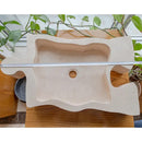 Natural Stone Beige Travertine Puzzle Vessel Sink 16x27.5 Inch