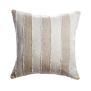 Beige and Ivory Striped Pillow
