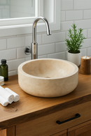 Beige Travertine Polished Sink