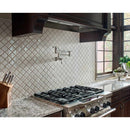 Bianco arabesque 9.84X10.63 glazed ceramic mesh mounted mosaic tile SMOT-PT-BIANCO-ARABESQ product shot kitchen view