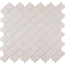Bianco arabesque 9.84X10.63 glazed ceramic mesh mounted mosaic tile SMOT-PT-BIANCO-ARABESQ product shot multiple tiles top view
