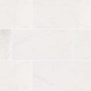 Bianco dolomite 12 in x 24 in polished floor and wall marble tile TBIANDOL1224P product shot multiple tiles angle top view