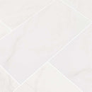 Bianco dolomite 12 in x 24 in polished floor and wall marble tile TBIANDOL1224P product shot one tile top view