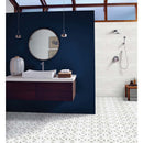 Bianco dolomite 4 x 12 polished floor and wall marble tile TBIANDOL412P product shot bath view