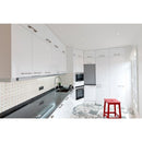 Bianco dolomite crema dotty 12.88X12.88 polished marble mesh mounted mosaic tile SMOT-BIANDOL-CEMDOTP product shot kitchen view