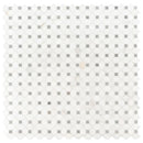 Bianco dolomite dotty 12.31X12.36 polished marble mesh mounted mosaic tile SMOT-BIANDOL-DOTP product shot multiple tiles top view