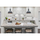 Bianco quatrefoil 12X12 polished marble mesh mounted mosaic tile SMOT-BIA-QTRFOILP product shot kitchen view