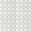 Bianco quatrefoil 12X12 polished marble mesh mounted mosaic tile SMOT-BIA-QTRFOILP product shot multiple tiles top view