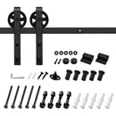 Big Spoke Wheel Roller Sliding Barn Door Hardware Kit (No Door)
