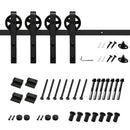 Big Spoke Wheel Roller Sliding Barn Door Hardware Kit (No Door)