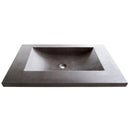 Premium Black Andesite Natural Stone Rectangular Vessel Sink 20x33