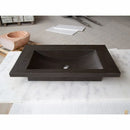 Black Andesite Natural Stone Rectangular Sink Honed/Matte (W)20" (L)33" (H)6" angle view