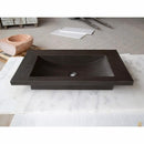 Premium Black Andesite Natural Stone Rectangular Vessel Sink 20x33