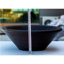 Black Andesite Natural Stone Vessel Sink Tapered Conical Honed Matte