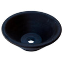 Black Andesite Natural Stone V-Shape Tapered Sink Honed-Matte  (D)16" (H)6"