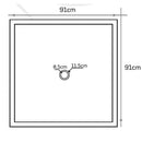 Black Basalt Natural Stone Square Shower Base - 36x36 Inches