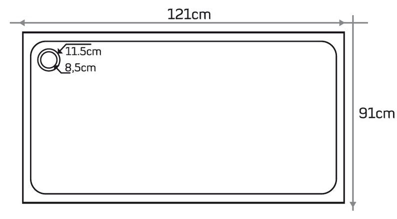 Black Basalt Rectangular Shower Base Hand-carved from Solid Stone Block (W)32" (L)48" technical drawing