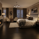 Solid Hardwood 4.75" Wide, 48" RL, 3/4" Thick Handscraped Oak Blackmoon Oak Floors - Mazzia Collection