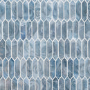 Blue shimmer picket 10x13.3 glass mesh mounted mosaic wall tile SMOT-GLSPK-BLUSHI6MM product shot wall view