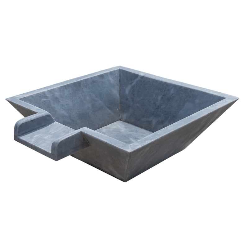 Bluestone marble natural stone pool cascade water bowl profile