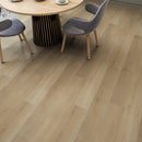 SPC Vinyl Rigid Core 9" Width 60" RL, 7mm Thick, 1.5mm IXPE Bonafide Canvas Omnia Floors - Mazzia Collection Product shot Room view