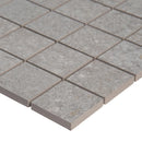 Brixstyle gris 12X12 glazed porcelain mesh mounted mosaic tile NBRIGRI2X2 product shot profile view
