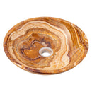 Brown Onyx Translucent Natural Stone Vessel Bowl Sink Polished  (D)16" (H)4"