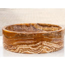 Brown Onyx Vessel Sink Polished 16x 6 Inch Natural Stone Bathroom Fixture