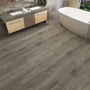 WPC Vinyl Rigid Core 9" Width 60" RL 9.5mm Thick, 1.5mm IXPE Burnished Fossil Romulus Floors - Mazzia Collection bathroom view 3