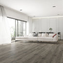 WPC Vinyl Rigid Core 9" Width 60" RL 9.5mm Thick, 1.5mm IXPE Burnished Fossil Romulus Floors - Mazzia Collection room view 2